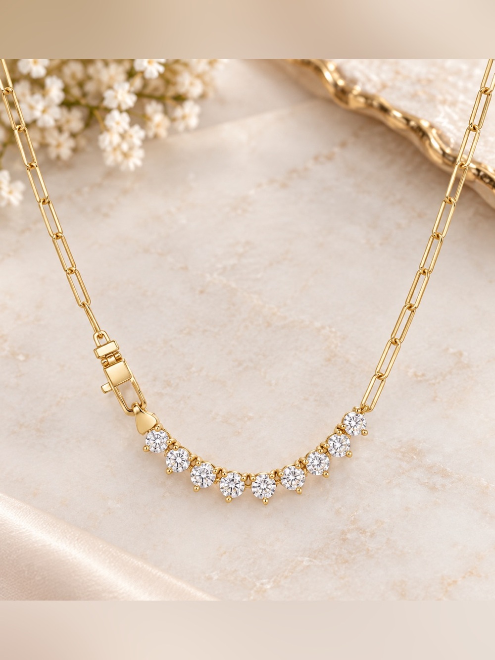 NWT Melinda Maria Not Your Basic Samantha 5mm Necklace Gold 18”